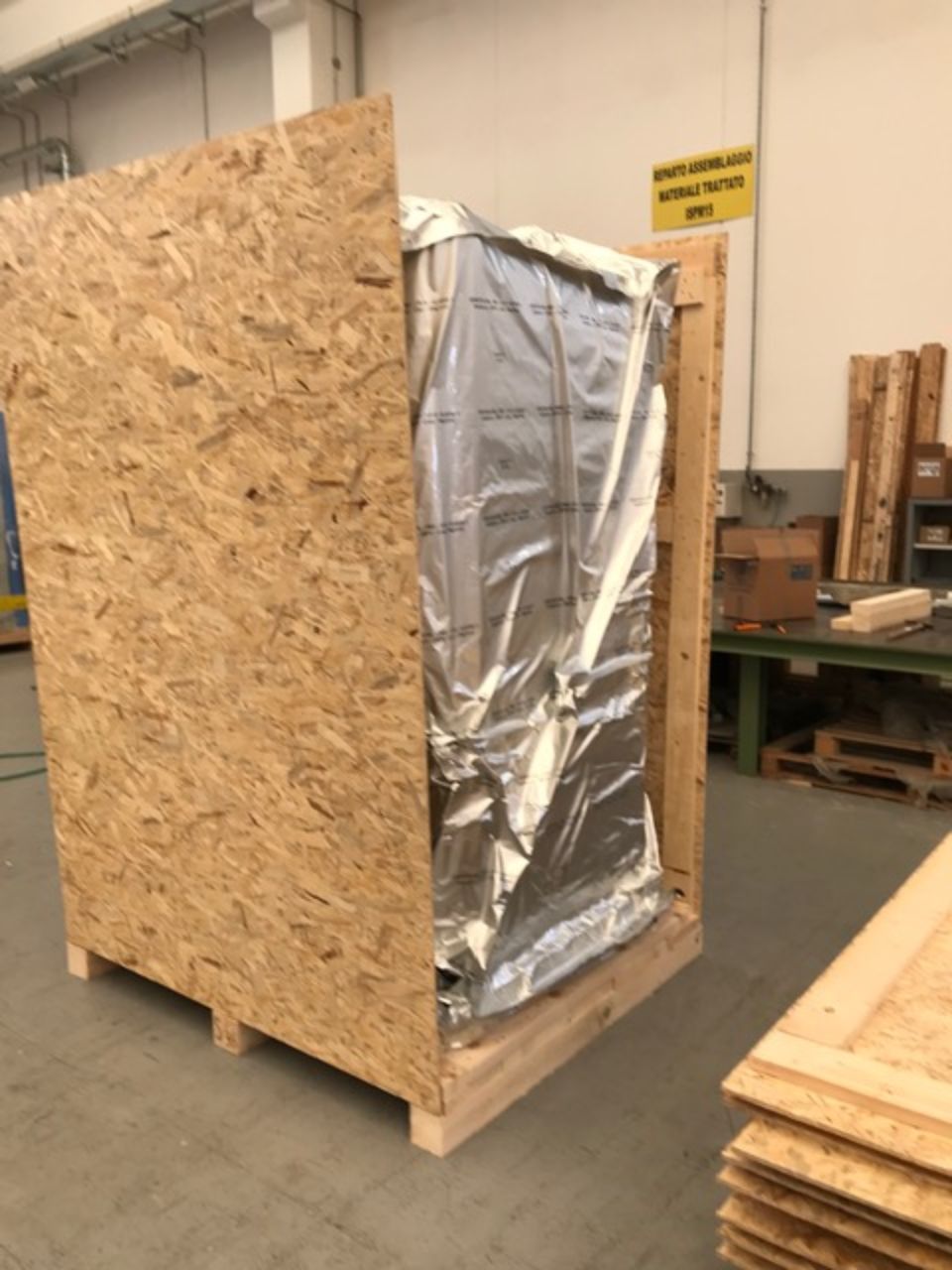 imballaggi con casse in legno