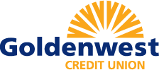 The logo for goldenwest credit union is a sun with rays coming out of it.