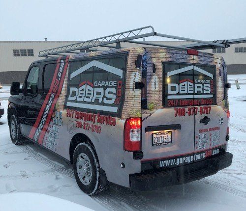 Service vehicle for our garage door business in Orland Park, IL.