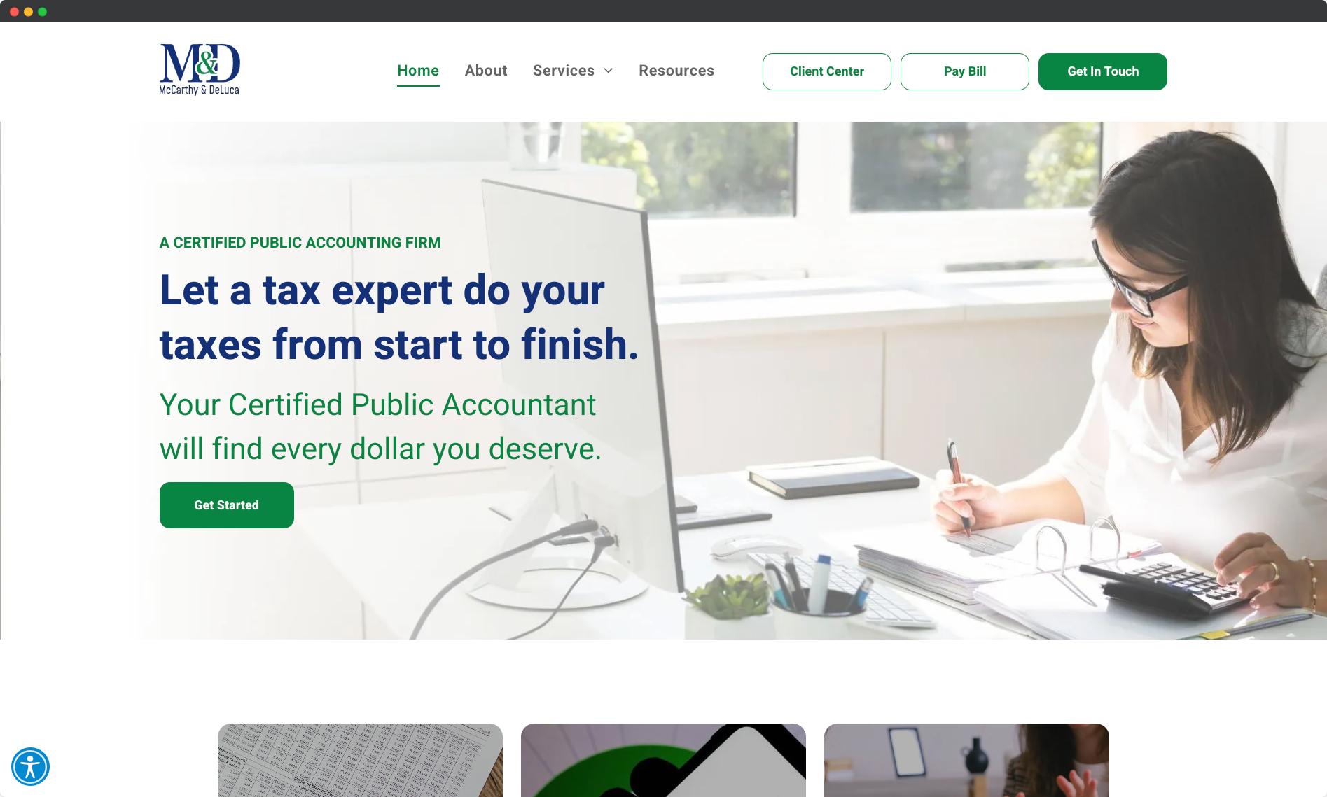 accountant website design