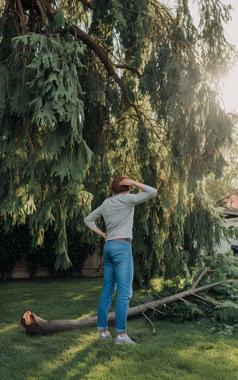 frustrated-homeowner+Fallen+branch+off+large+tree+chch