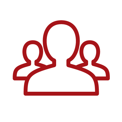 Um grupo de pessoas próximas umas das outras em um fundo branco.