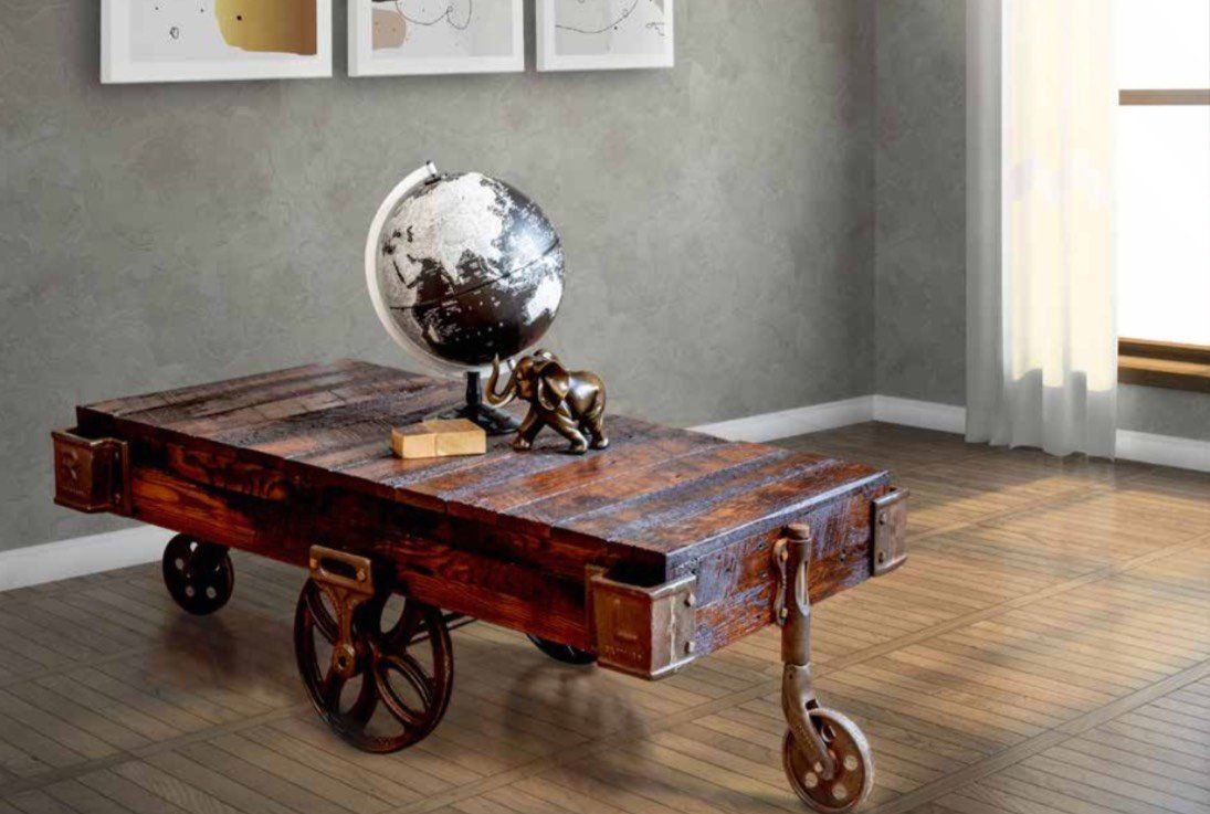 View our combination cast iron and hardwood heirloom furniture made by Amish craftsmen