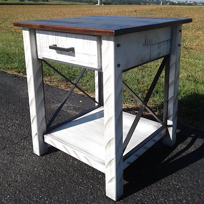 Neo 1 Rough Sawn Poplar End Table