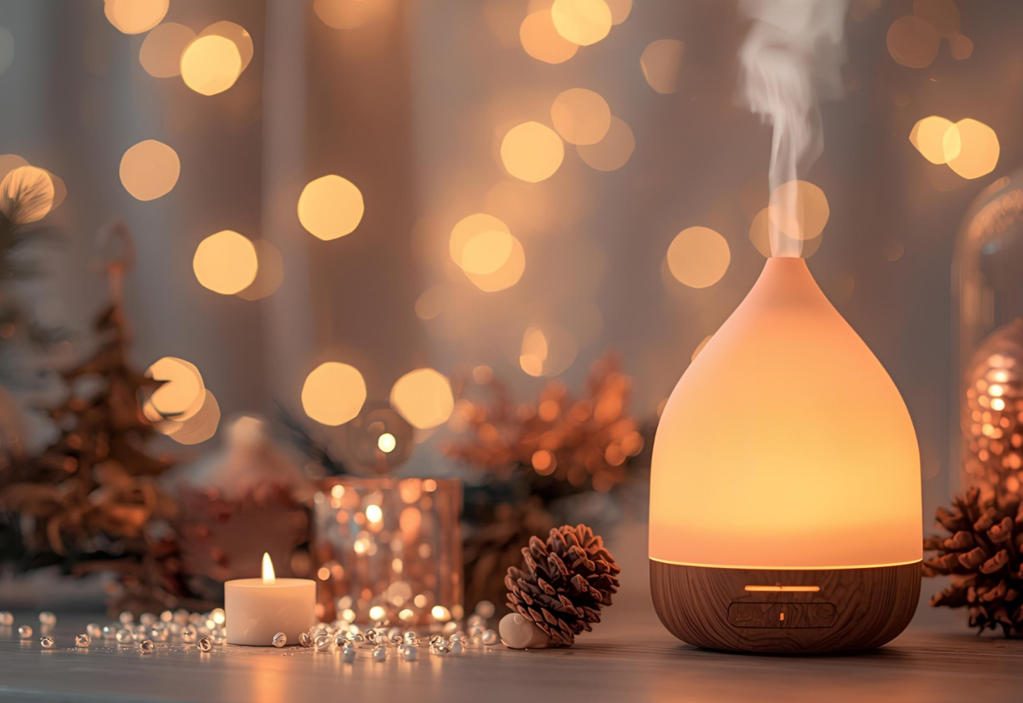 oracle cards and tea light candles