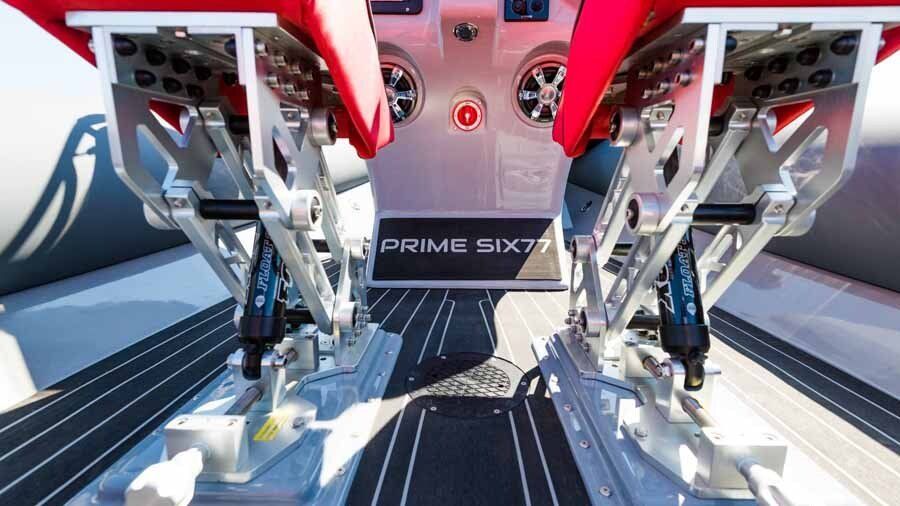 A close up of a seat mechanisim