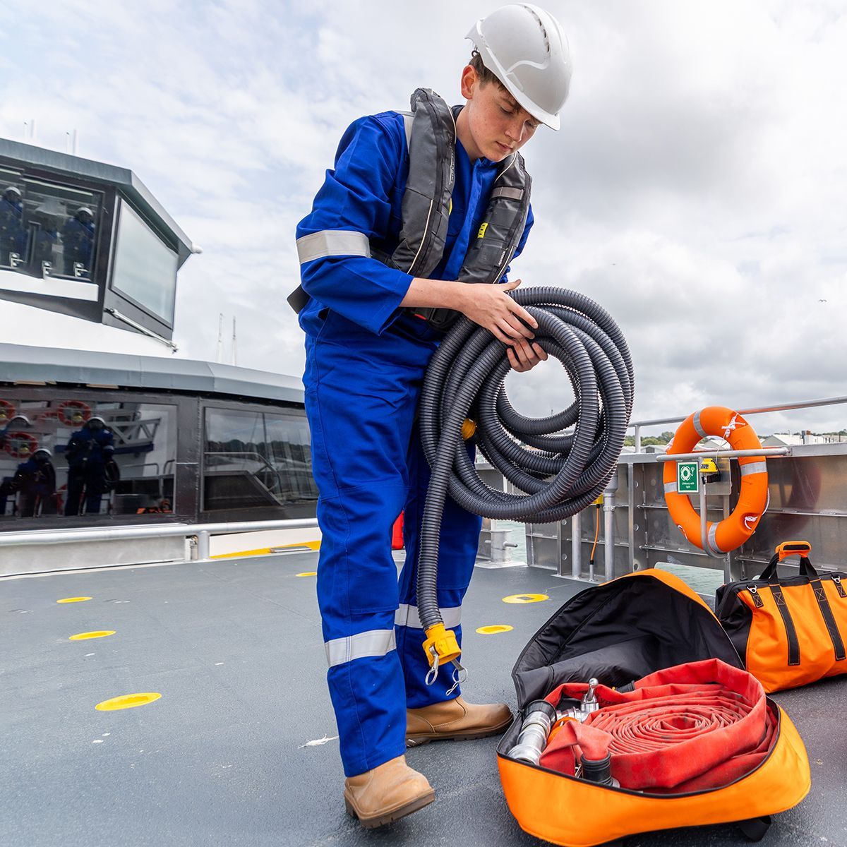 FRP10 Pump on the boat