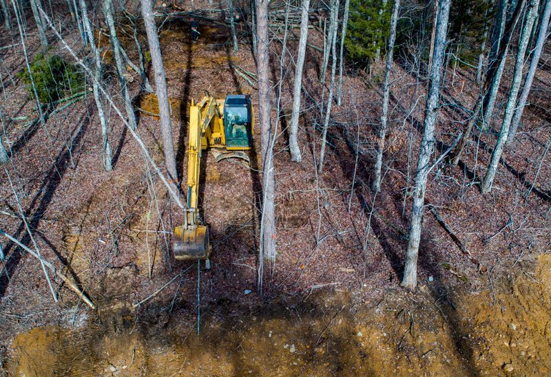 Aerial View Of An Construction Site - Aberdeen, MS - Ground Pounders