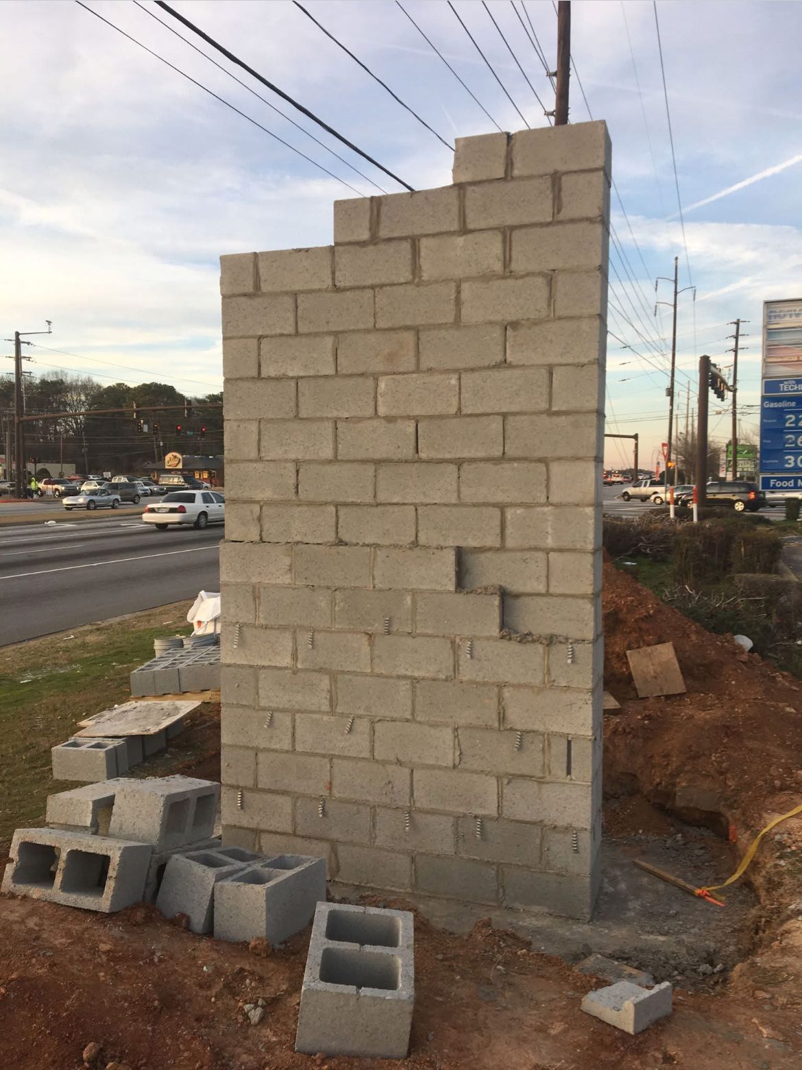 monument sign rebuild