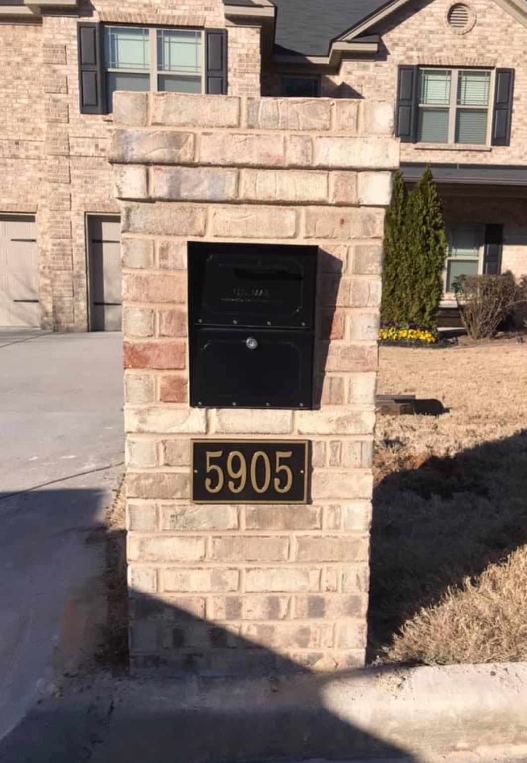 new brick mailbox