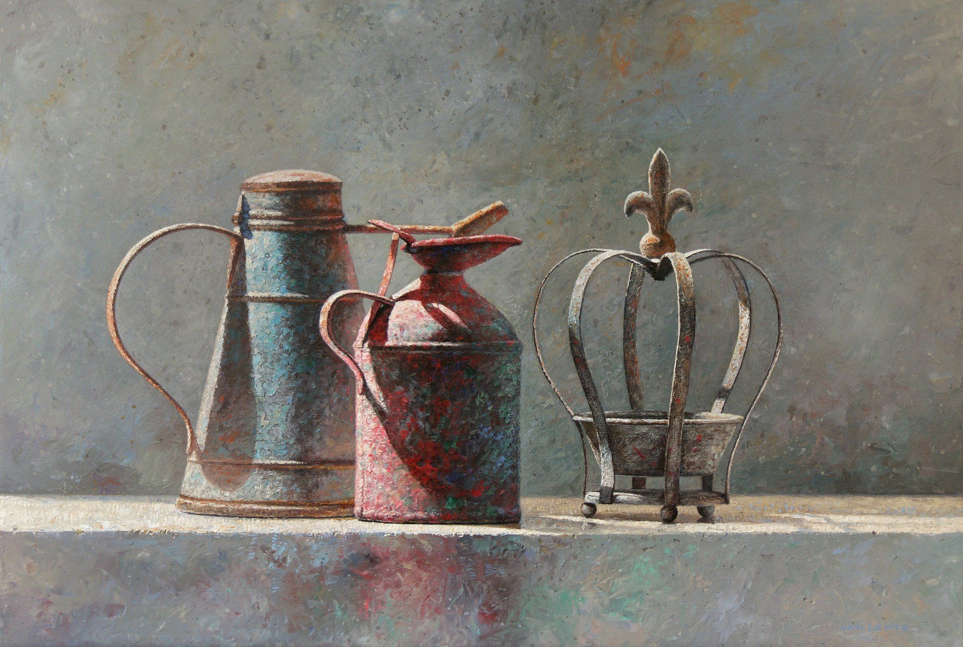 Gerrit van Lente stilleven olieverf industrieel stilleven