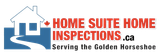 A logo for home suite home inspections serving the golden horseshoe