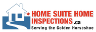 A logo for home suite home inspections serving the golden horseshoe