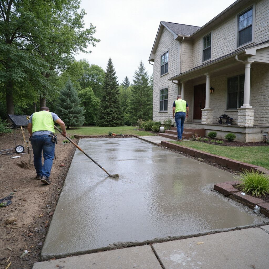 Roofer wearing orange shirt and gloves inspects asphalt shingles on a roof.