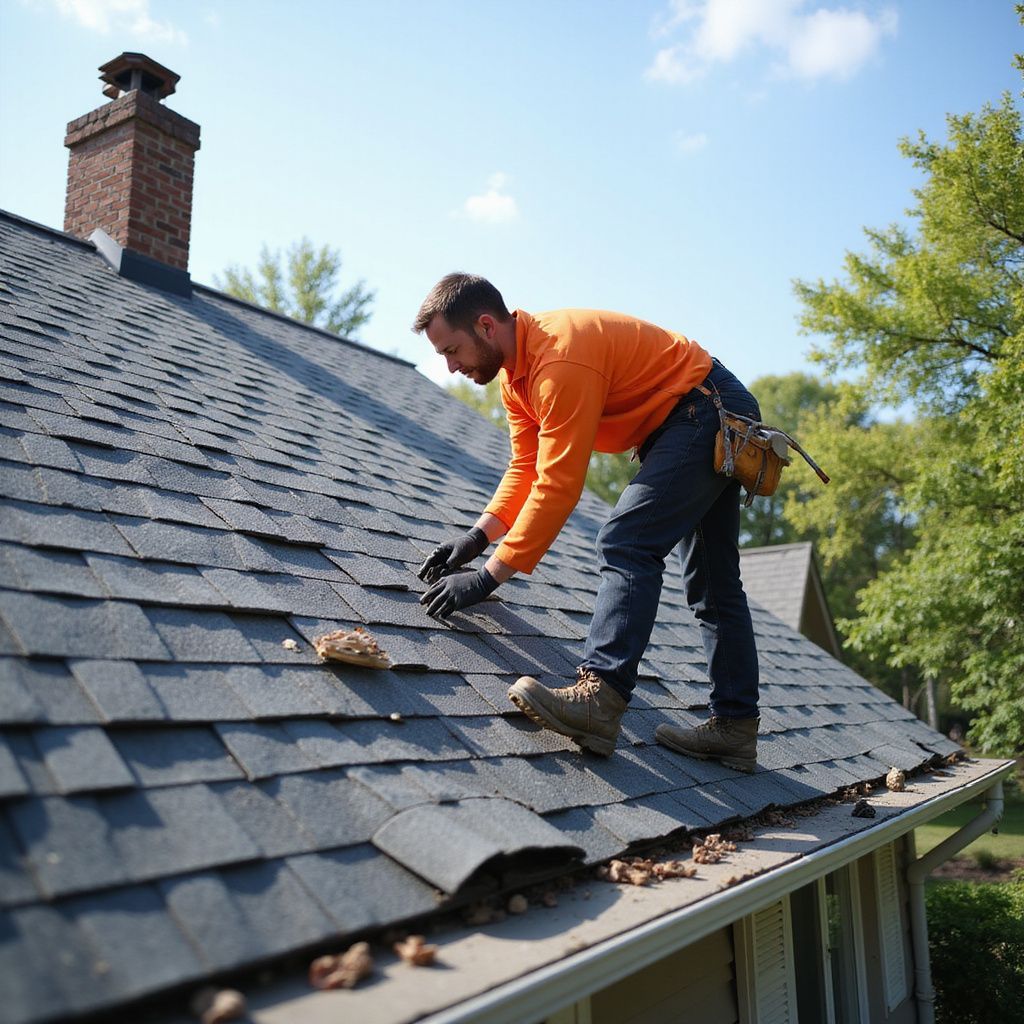 Building with a crane in front; light brown facade, black windows, sunny day.