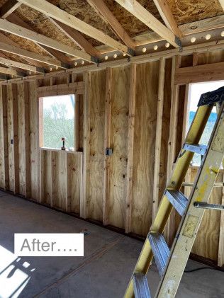 Ladder with Wooden Wall Frame