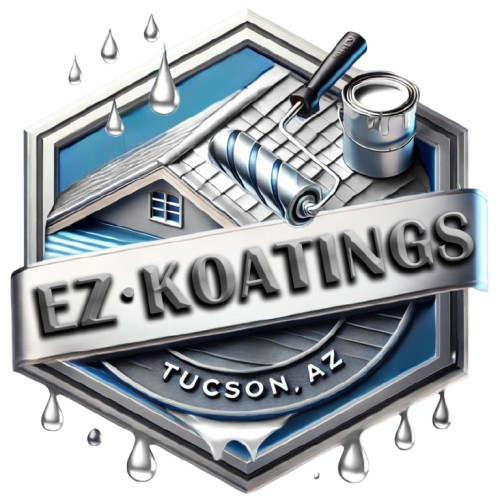 A logo for a company called ez coatings in tucson , az.