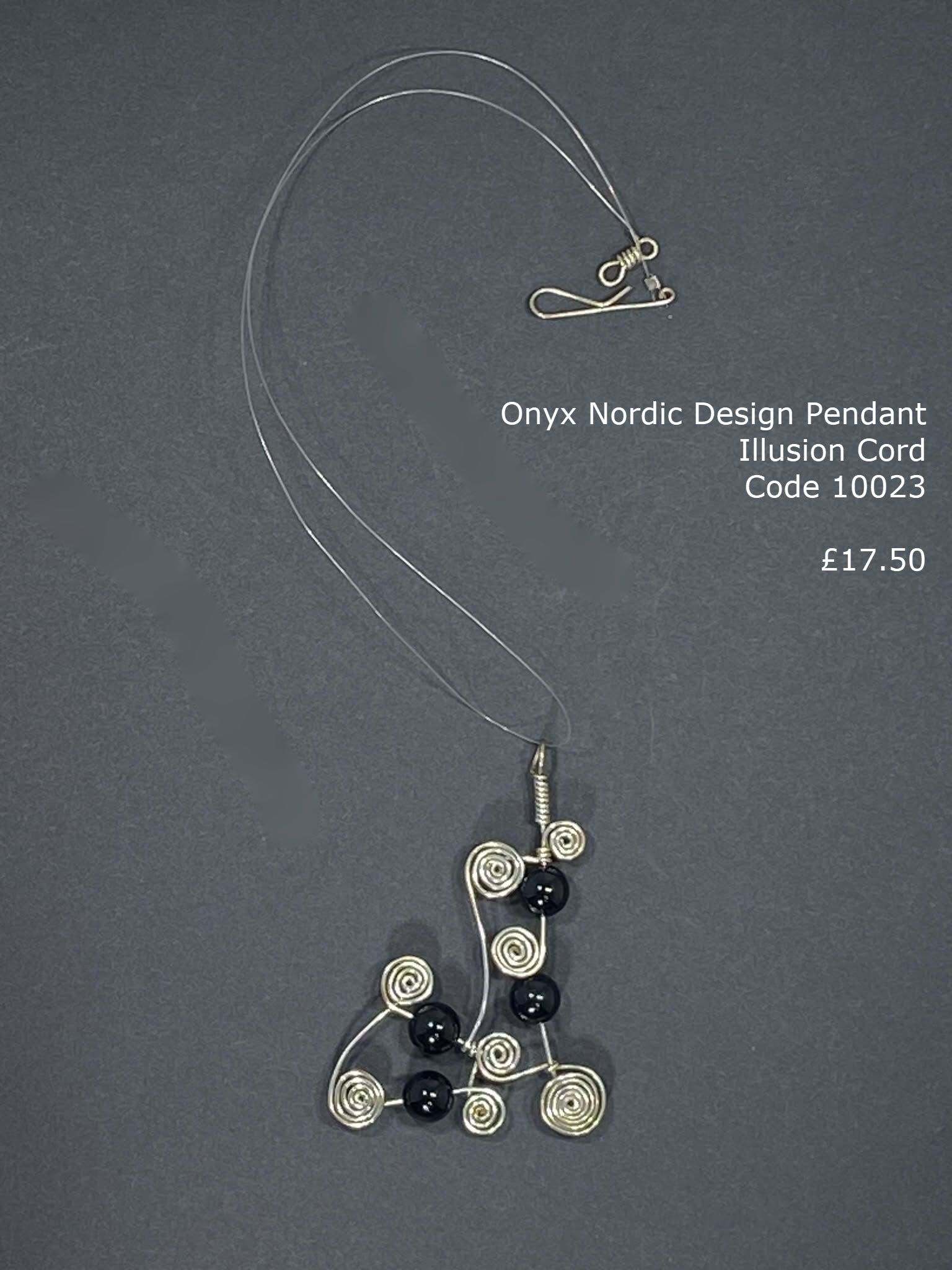 Nordic design with Onyx on illusion cord.