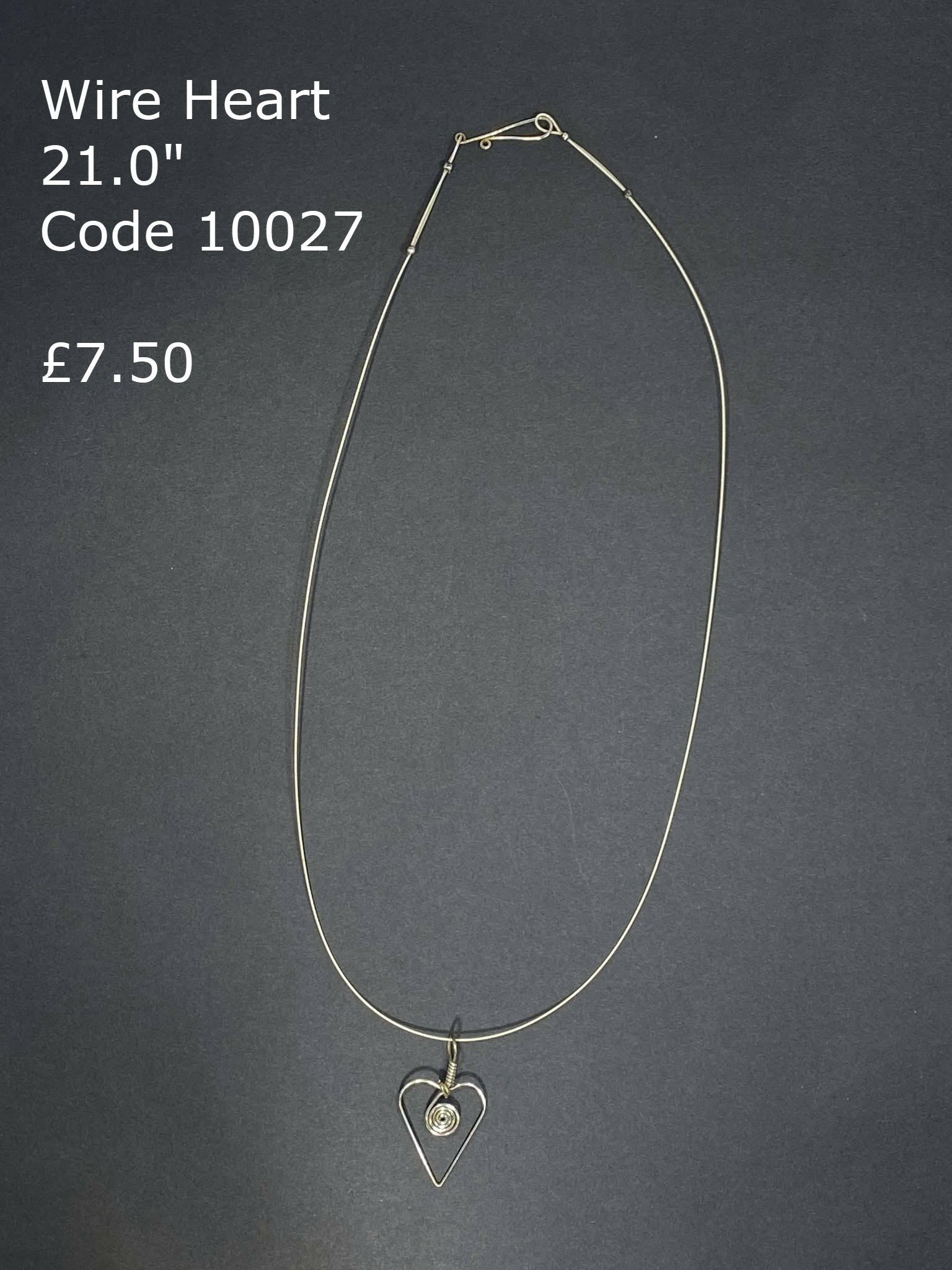 Wire heart necklace