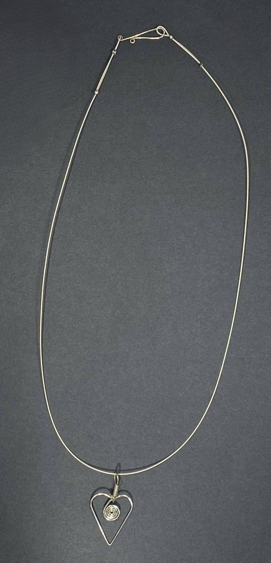 Simple Wire Heart with Hand Made Hook