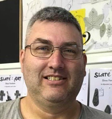 Nick Dow who is Slate of the Art based in Porthleven, Cornwall