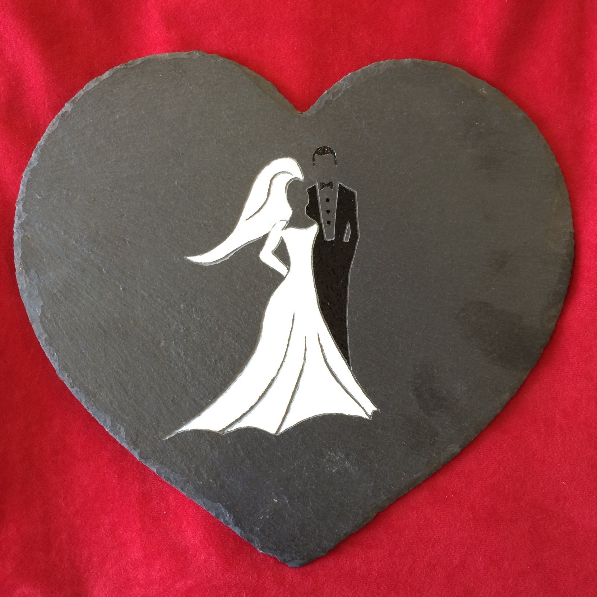slate wedding heart, slate heart wedding design, painted wedding slate heart,