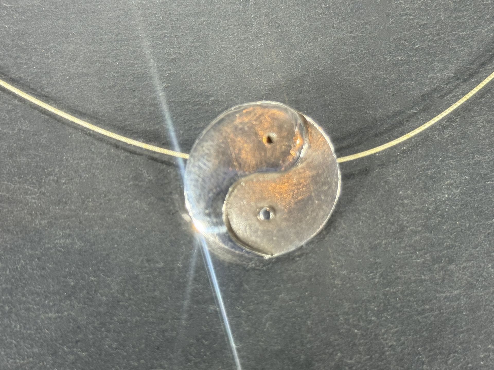 PMC3 Silver Yin Yang Pendant