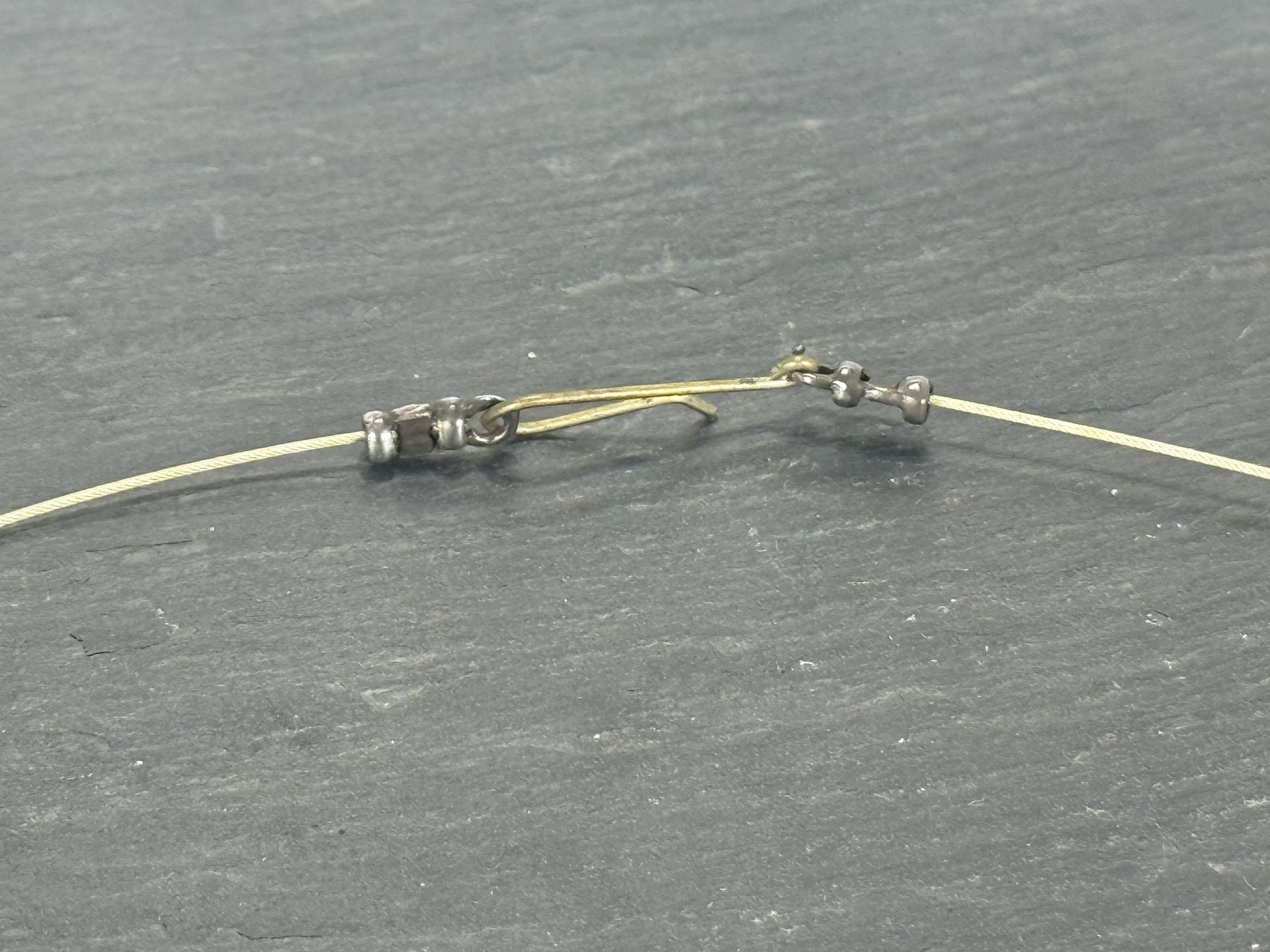 Sterling Silver Crimp with hand made with silver coated copper wire.