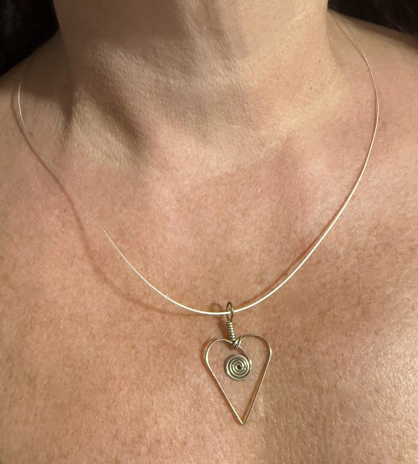 Simple Wire Heart with Hand Made Hook