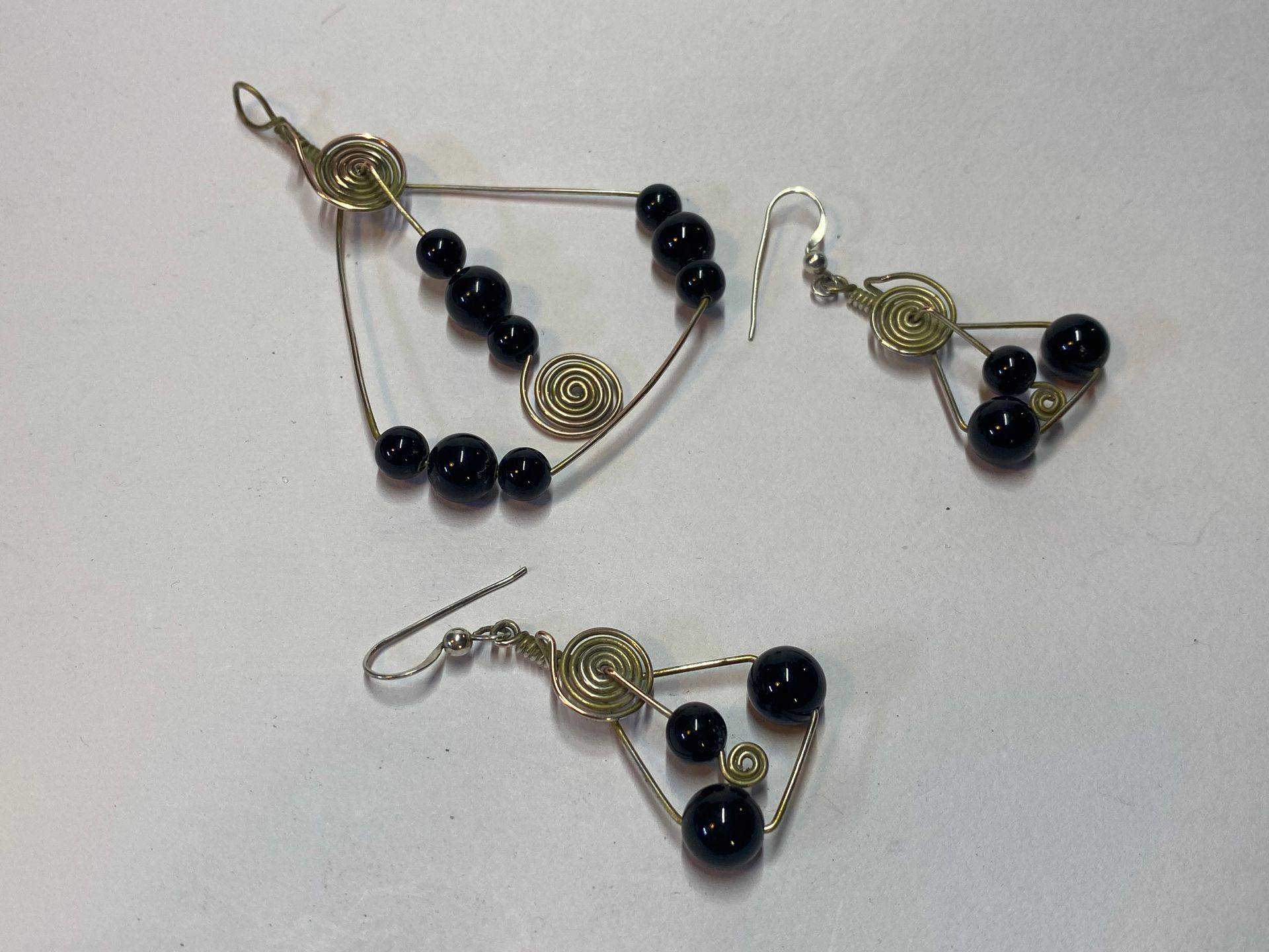 Onyx Pendant and earring set.