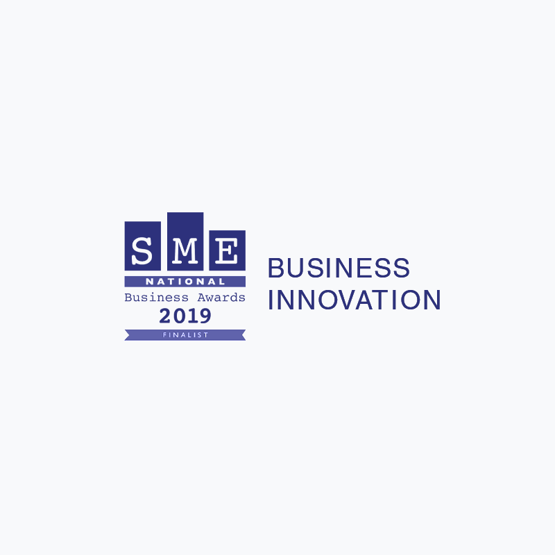 A logo for the sme national business awards 2019