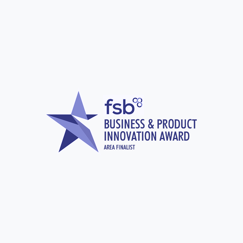 The logo for the fsb business and product innovation award