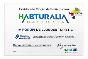 Official participation certificate for HABTURALIA Mallorca