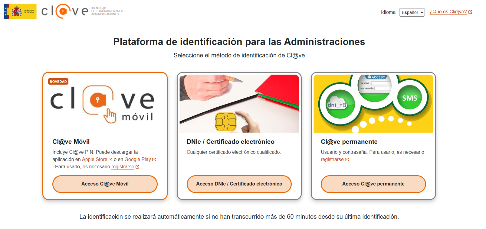La plataforma de autenticación