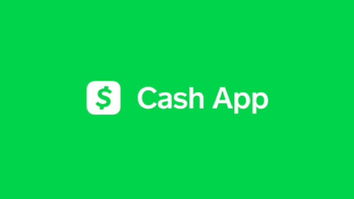 The cash app logo is on a green background.