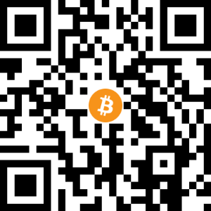 A qr code with a bitcoin symbol in the center