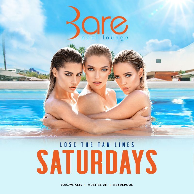 Blonde models for print ad campaign for Bare Pool Las Vegas.
