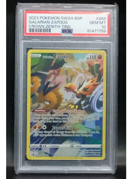 Zapdos SWSH283 - PSA10