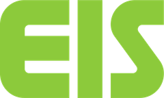 The letter e is green and the letter s is white.