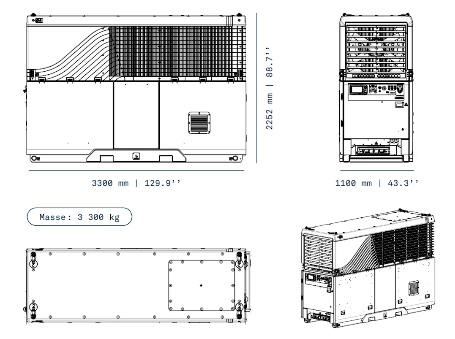 A black and white drawing of a refrigerator with measurements.