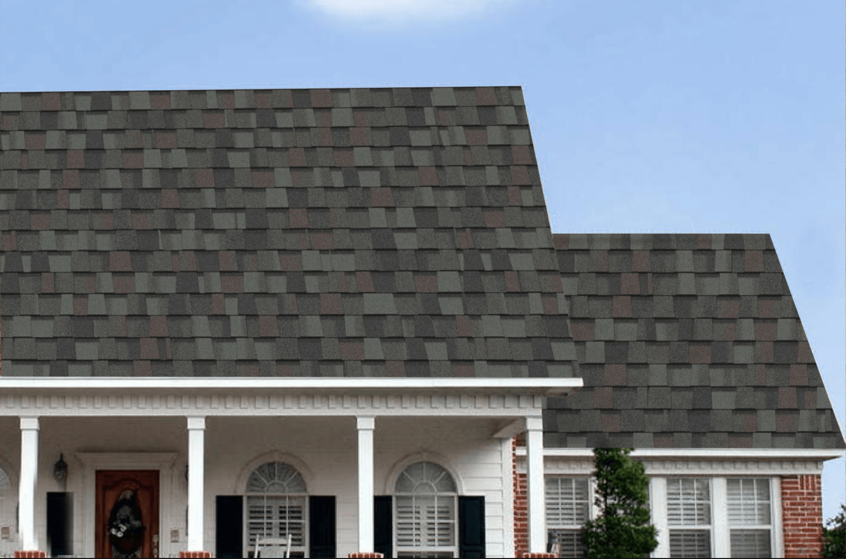 best ashalt shingles Clearwater. A photo of a house with Max Def Colonial Slate shingles