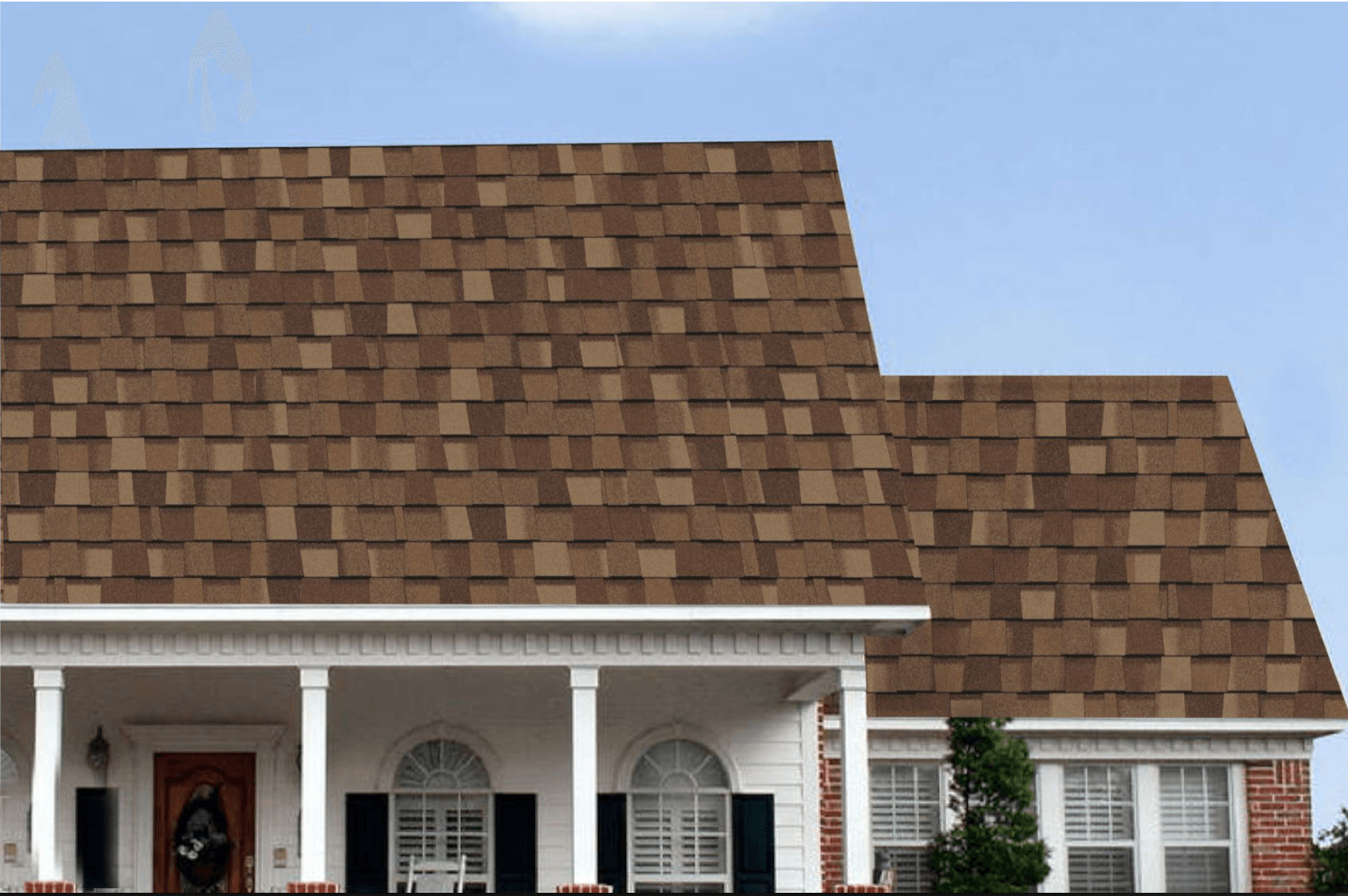 best asphalt shingles Wesley Chapel. A photo of a house with Max Def Resawn Shake shingles