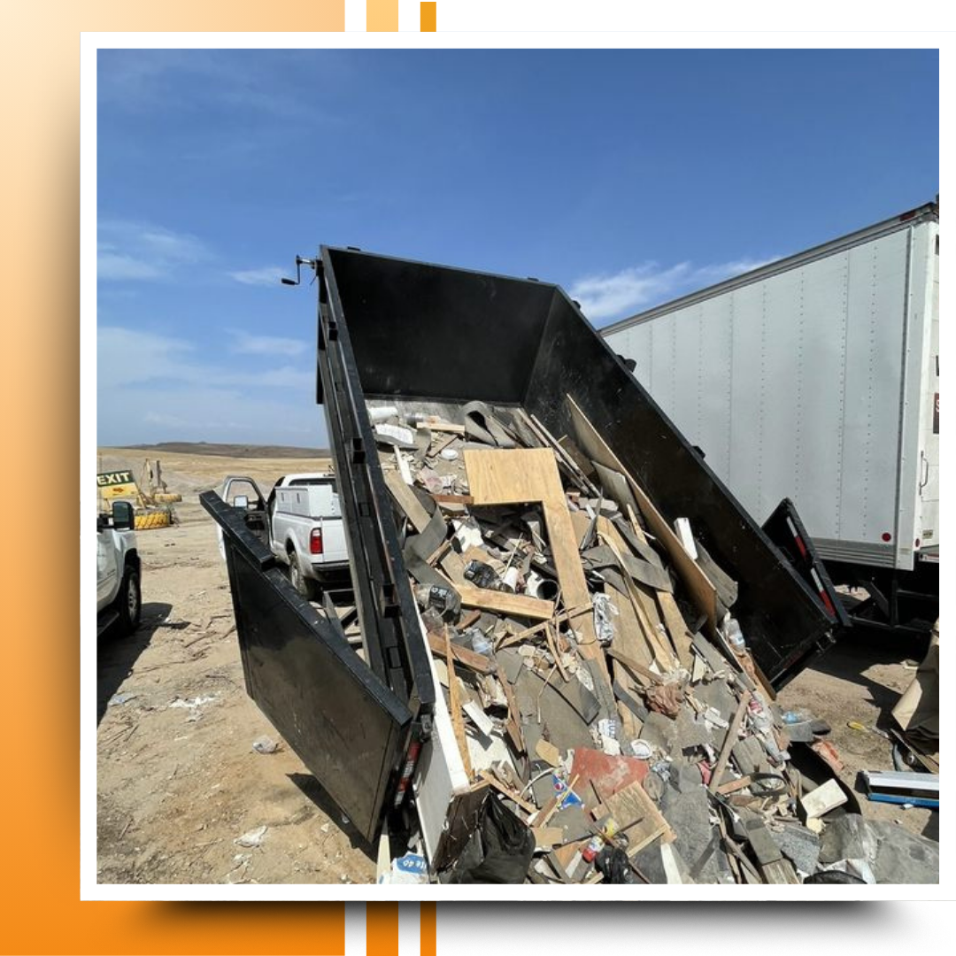 junk being thrown away