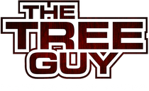 The logo for the movie the tree guy is made of wood.