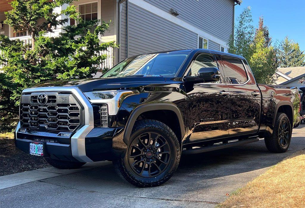 ceramic coating service for a black Toyota Tundra
