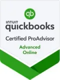 Advanced Certified QuickBooks Online ProAdvisor badge.