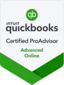 Certification issued by Intuit demonstrating advanced proficiency in QuickBooks Online.