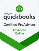 Certification issued by Intuit demonstrating advanced proficiency in QuickBooks Online.