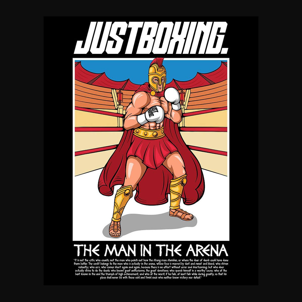 The Man in The Arena Oversized Heavyweight T-Shirt