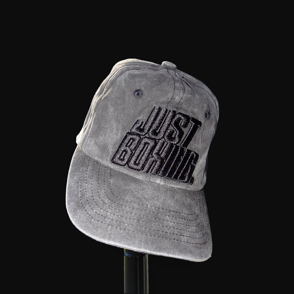 Washed Vintage JUST BOXING OG Logo 3D Embroidered Dad Cap